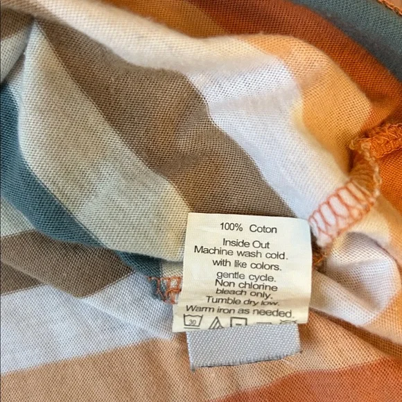 Madewell Embroidered Rainbow Striped Tee XXS - Picture 7 of 11